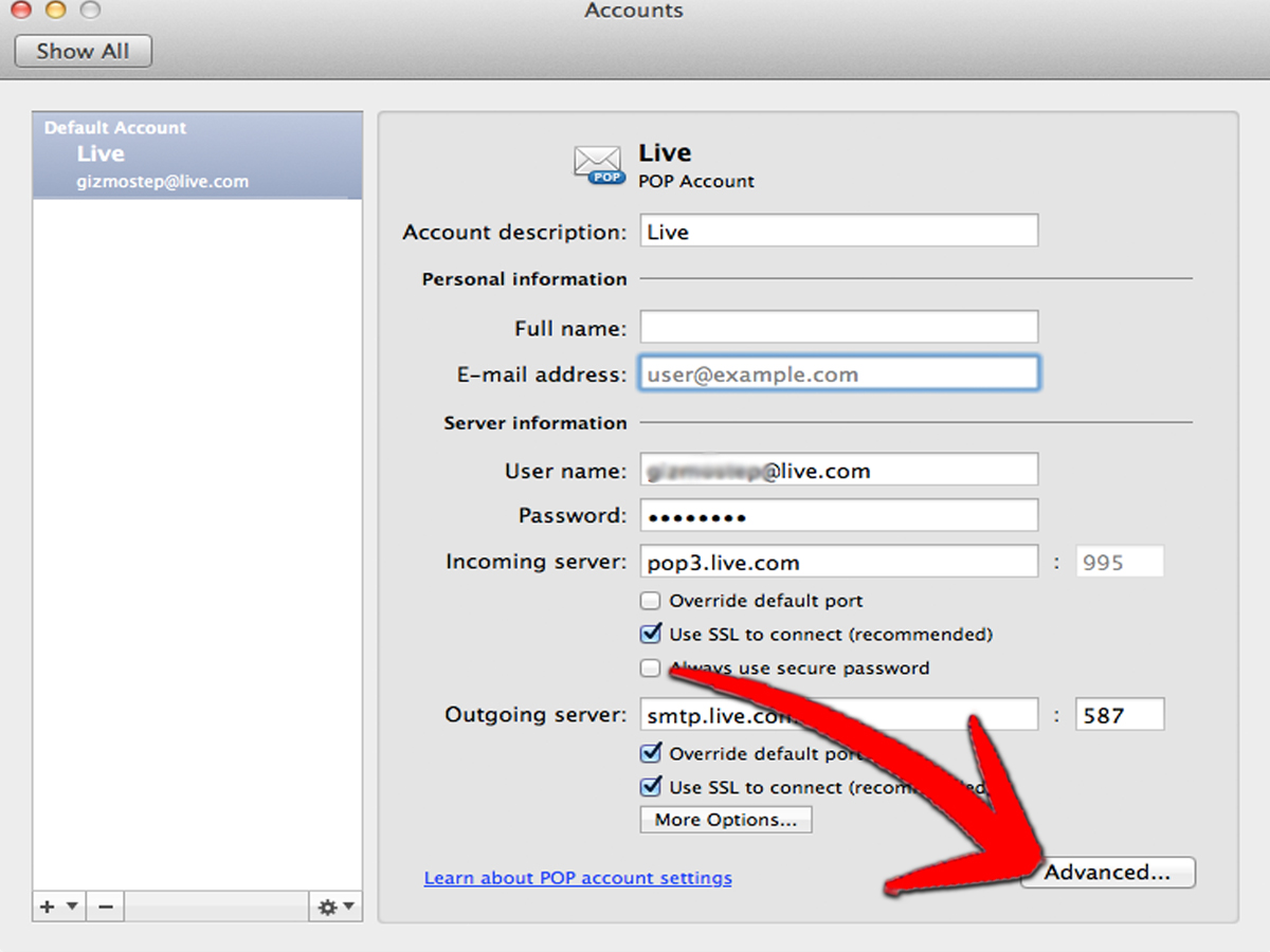 how to find email password on mac
